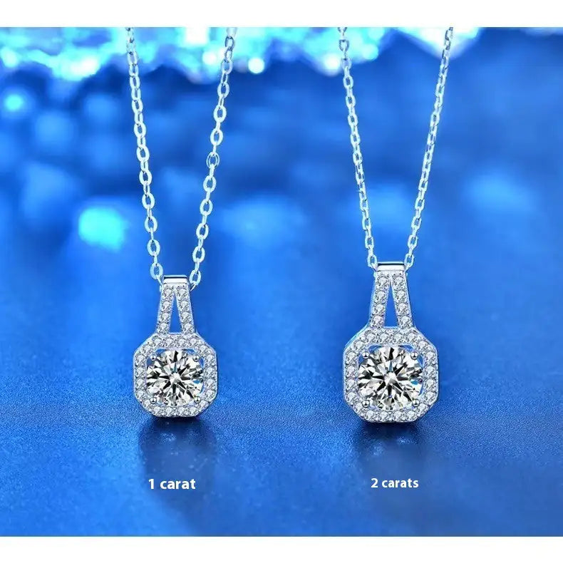 Moissanite Sterling Silver Necklace